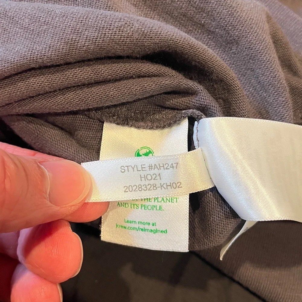 2 J.Crew Long Sleeve Tee Shirts Washed Navy & Washed Black - Picture 13 of 13